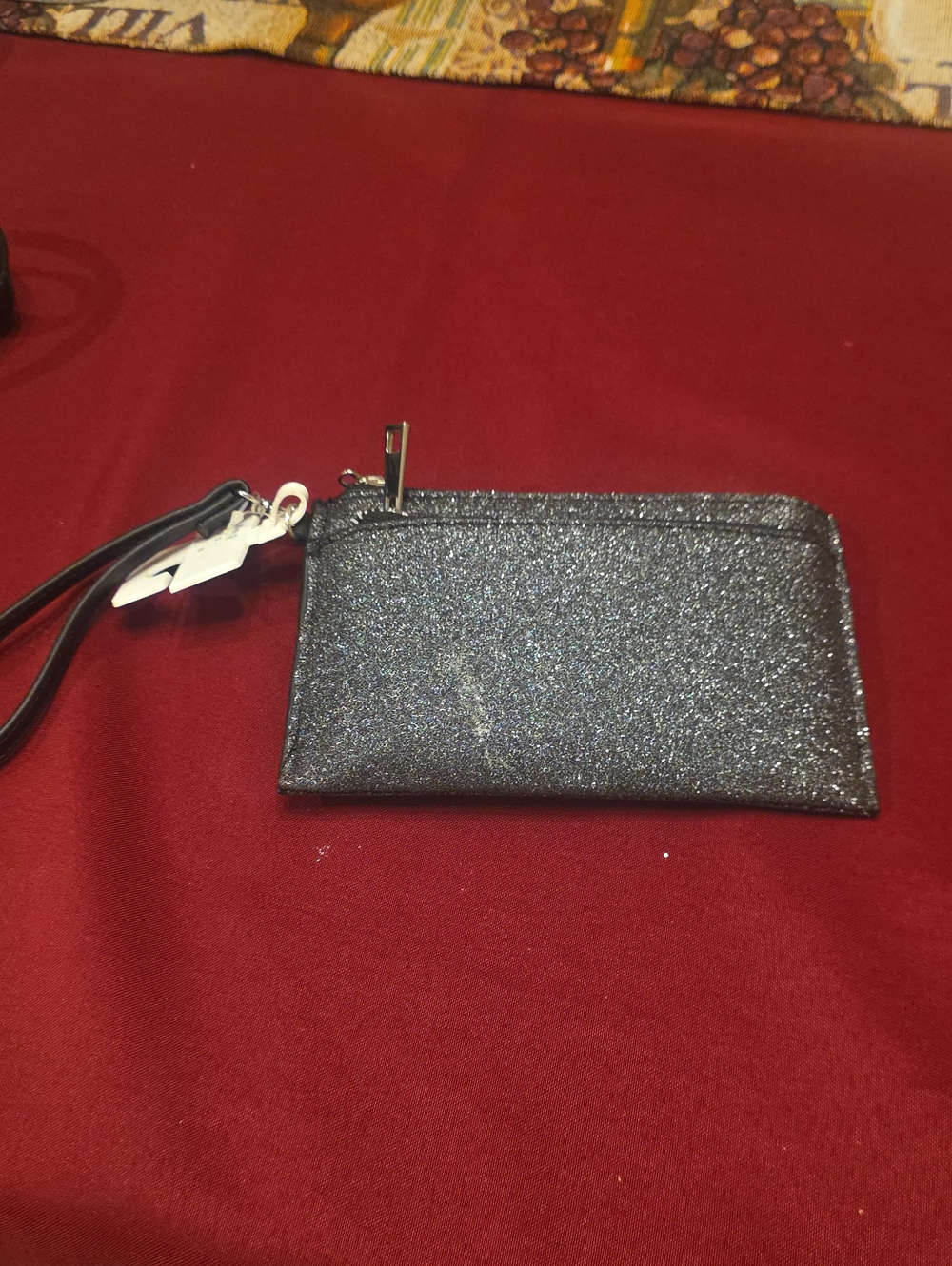 Glitter Wristlet Clutch - Black Sparkle